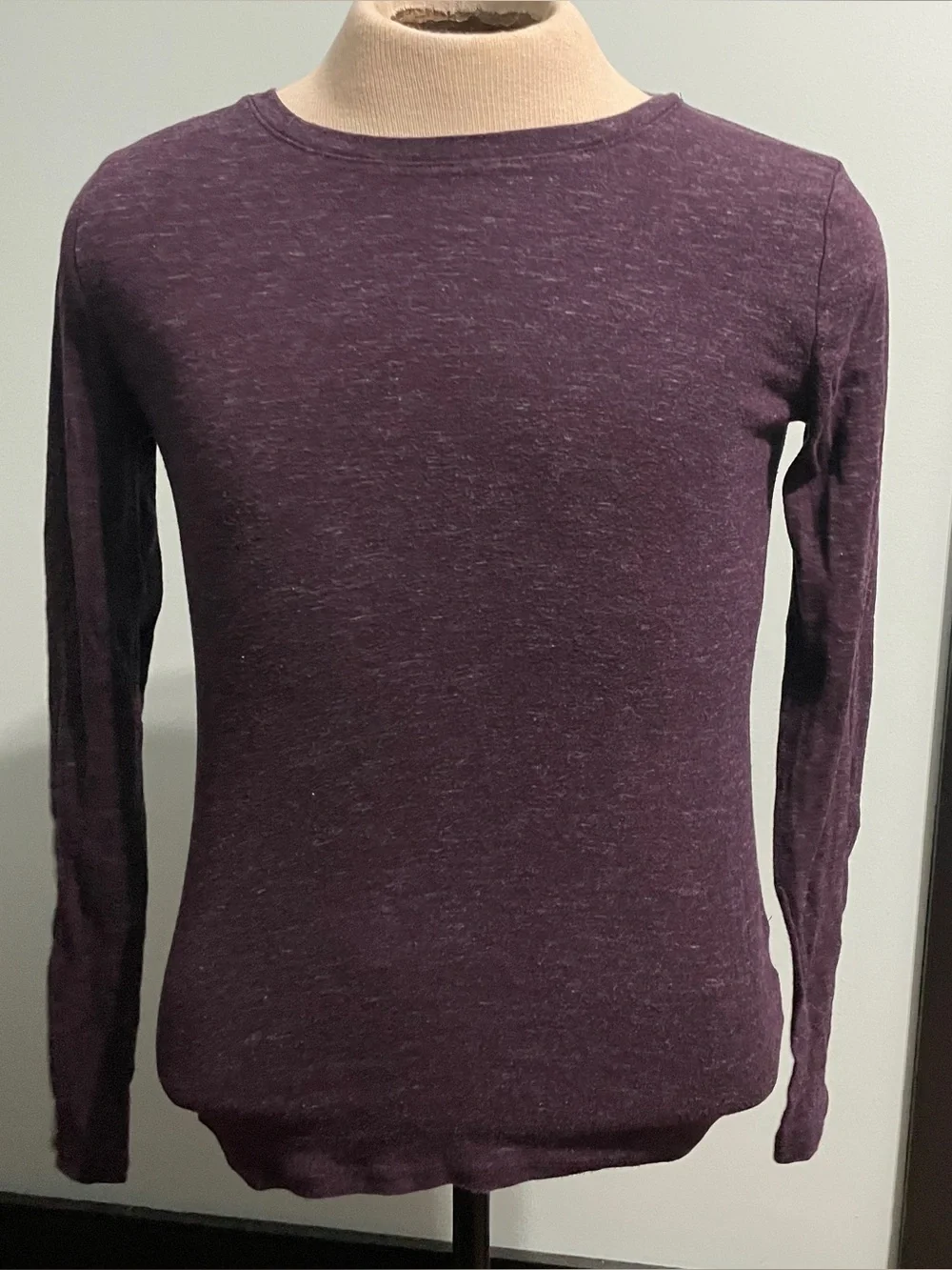 A New Day Medium Purple Heather Long Sleeve Shirt